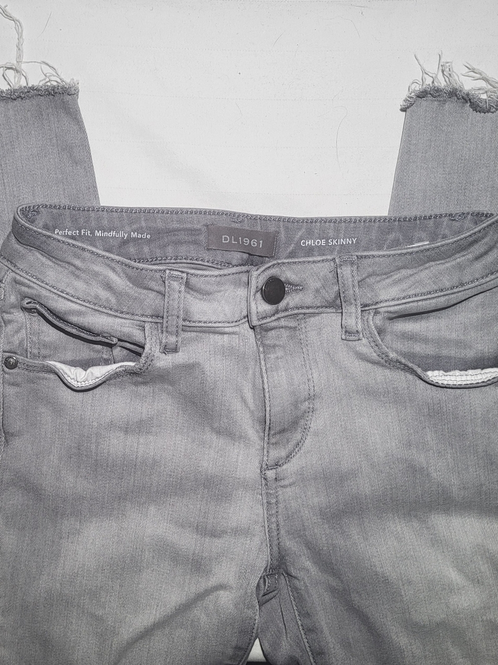 DL1961 Chloe Skinny Kids' Jeans in Light Gray